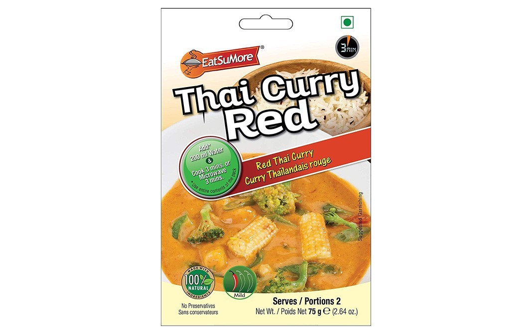 EatSuMore Thai Curry Red    Pack  75 grams